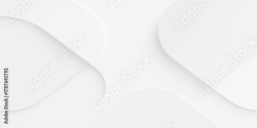 Elegant abstract white fabric waves flowing smoothly creating soft shadows and subtle curves