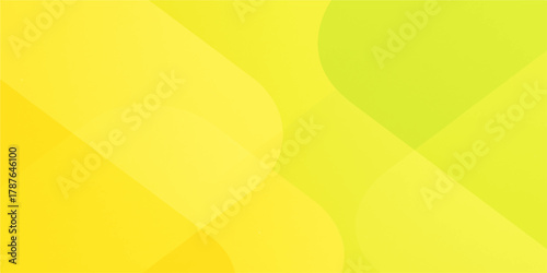 Abstract flowing organic shapes in bright yellow and lime green gradient background