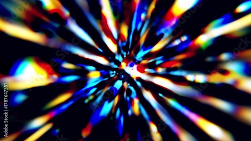 Psychedelic Light Warp: Abstract VJ Loop with Chromatic Aberration and Radial Blur