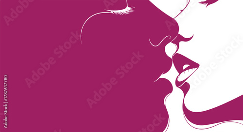 Silhouette of a couple in a close embrace sharing a tender moment together on transparent background