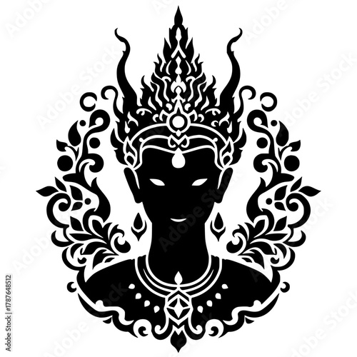 Elegant devil silhouette