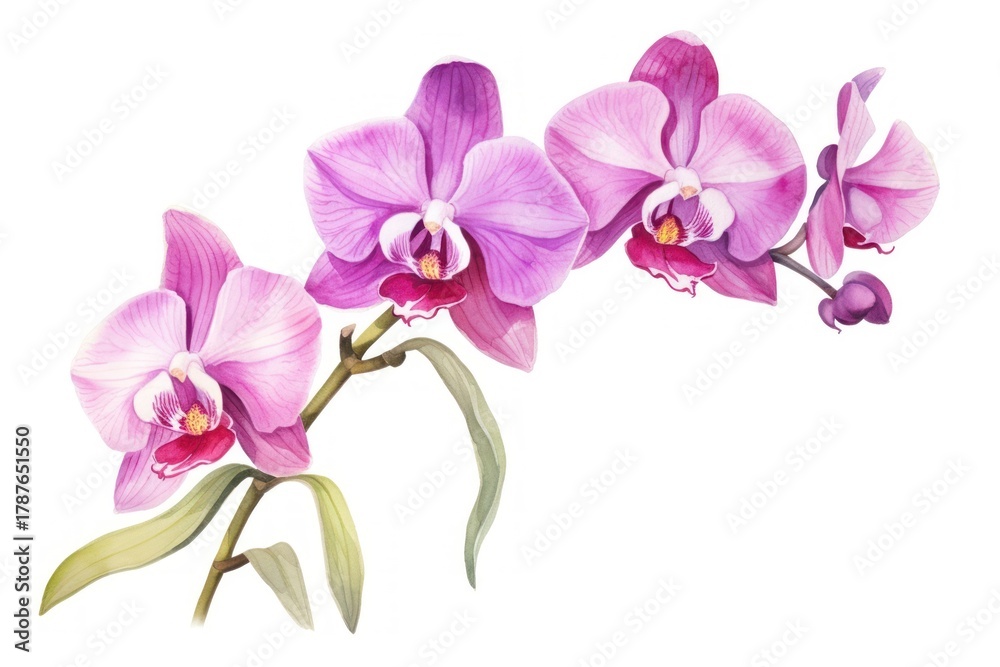 Naklejka premium Orchid flower plant inflorescence.