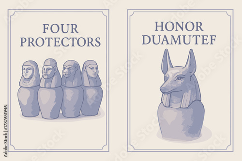 Sons of Horus Banners. Sons of Horus. Two vertical A6 banners with safe margins, centered composition, no elements touching edges, pastel, indigo and silver,