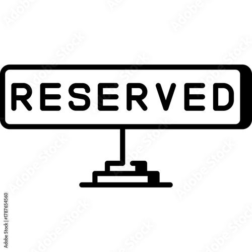 Table Reserved Signs, Vector Icon