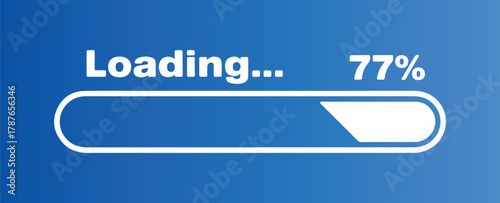 Blue Arrow Loading Progress Bar