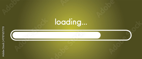 Simple Green Loading Bar. Download and Upload Progress Visualization. Vector Illustration eps 10