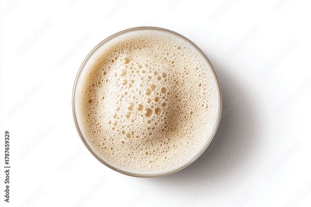 Obraz premium Overhead Glass of Beer with Frothy Head