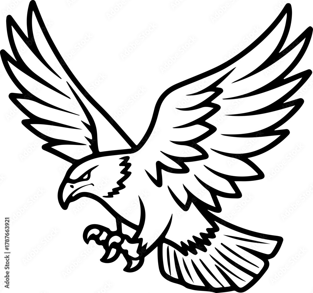 Fototapeta premium Flying eagle Svg, Eagle SVG, Bald eagle Svg