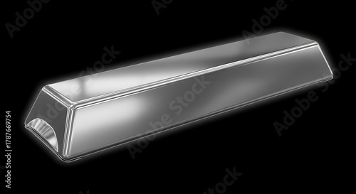 Wallpaper Mural Shiny metallic silver bar on a black background Torontodigital.ca