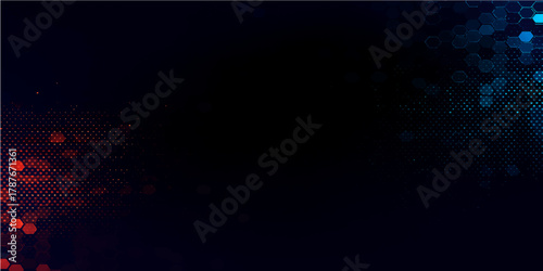 Abstract blue digital light wave pattern with bright energy flare motion on dark background