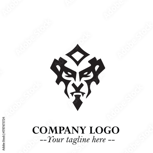 Head of Dracula Logo Symbol in Black on the White Background with Horror Minimal Vector Design