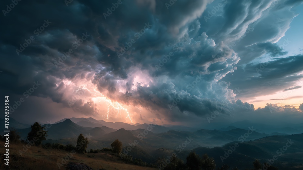 Fototapeta premium storm clouds over water