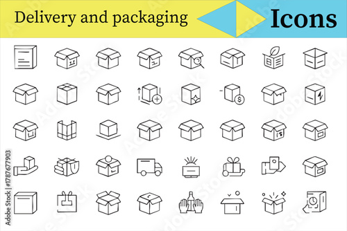 Fast shipping and express delivery icon collection for logistics companies