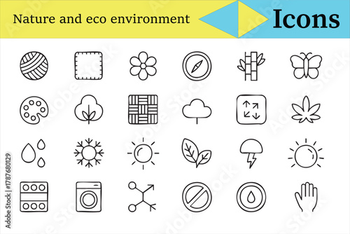 Environment and sustainability icons
