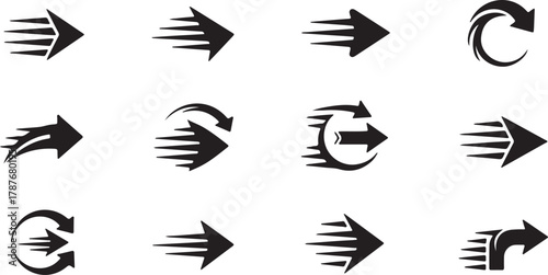 Collection of dynamic arrow icons