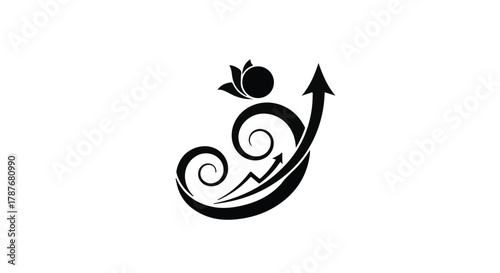 Abstract graphic representing personal growth and upward movement