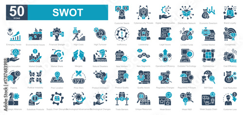 SWOT dualtone iconset