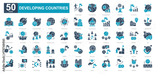 Developing Countries dualtone iconset