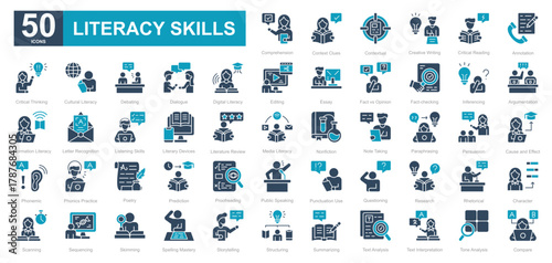 Literacy Skills dualtone iconset