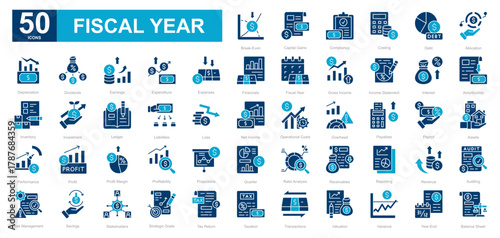 Fiscal Year dualtone iconset