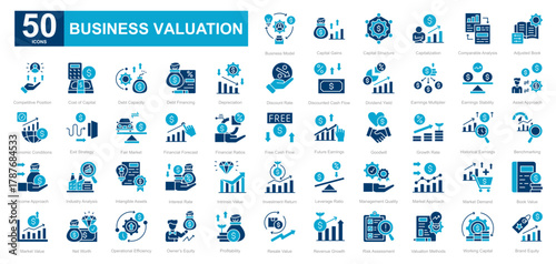 Business Valuation dualtone iconset