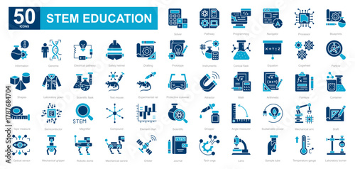 STEM Education dualtone iconset