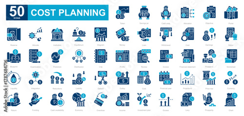 Cost Planning dualtone iconset
