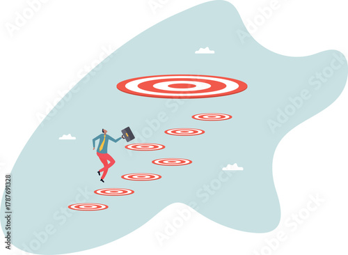 Aspiration and motivation to achieve bigger business target, advancement in career or business growth.about a man and his life.