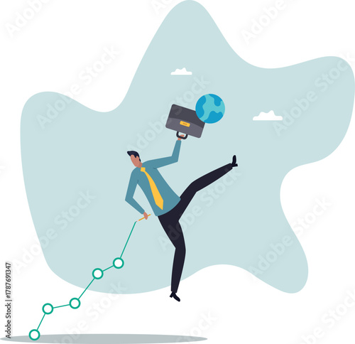 World economic, financial statistics or investment data, global stock market diagram or international economy.about a man and his life.