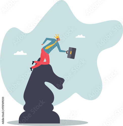 Strategy to win business competition, leadership to make decision, business challenge or tactic to overcome obstacle.about a man and his life.