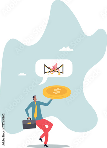 Overspending financial mistake, money lost in investment or stock market crash causing bankruptcy in economic crisis.about a man and his life.