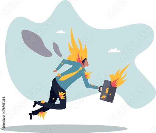 Business deadline, rush hour situation or in hurry to complete work.about a man and his life.