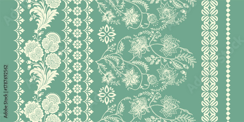 Ethnic Motifs Ikat floral paisley embroidery floral. ikat Saree Sarong oriental pattern traditional.Ikat embroidery style abstract embroidery design for texture,fabric,clothing,wrapping,decoration	