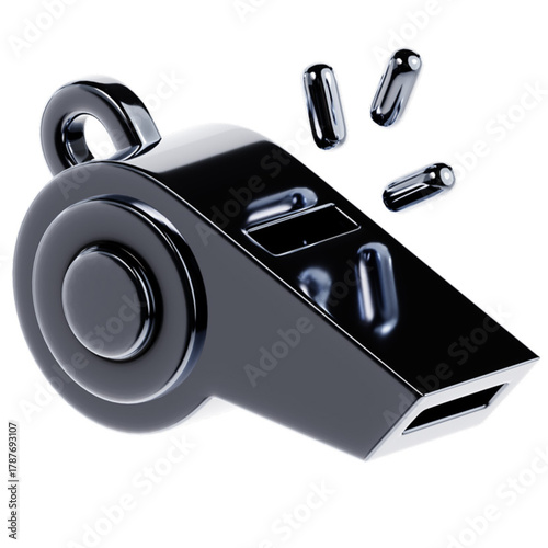 Sleek Chrome Whistle with Floating Pellets - Referee's Essential Gear