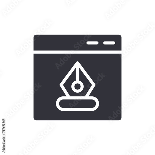 Digital Drawing Tool Symbol Within Window Icon