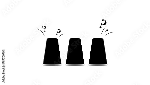 The correct choice is where the hidden ball is in the glass