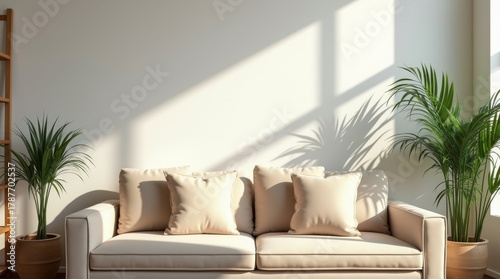 modern living room with sofa