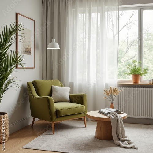 modern living room with chair