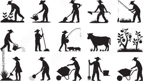 Animal training icons set. Dog, trainer, pet, care, obedience, safety, animal, discipline, behavior, training, teamwork, love, protection, loyalty, learning, control, friendship, outdoor, support, fam