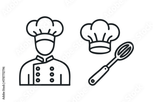 Chef icon with whisk