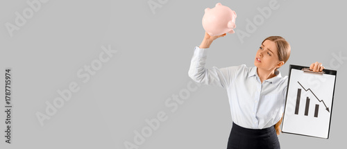 Bankrupt businesswoman with...