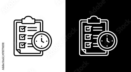 Project Management   White Icon Set Design