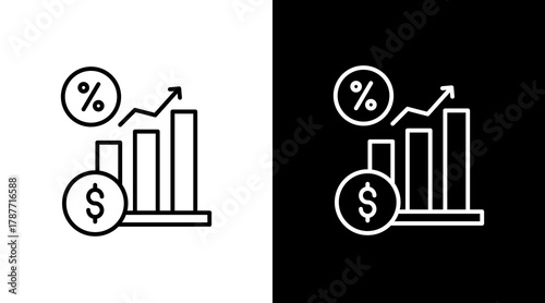 Profitability   White Icon Set Design