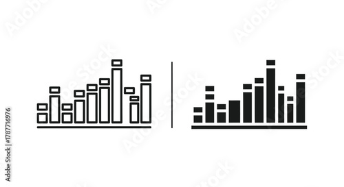 Abstract Audio Waveform Bars Split Design