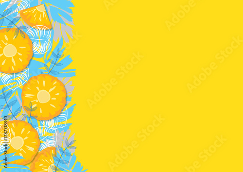 Background pineapple leaf freehand Leaf background. Leaf nature style with space for text - design for  background social media, postcards, poster, business card, flyer, brochure other.