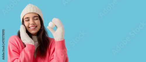 Young woman in winter cloth...