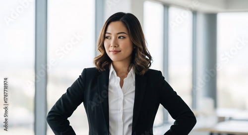 Free Download Confident Asian Businesswoman Leadership in Modern Office Empowered Executive Success Female Professional Corporate Achievement Career Growth Ambition Determination - GFXLoad
