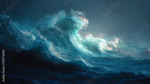 Fototapeta Naklejka Na Ścianę i Meble -  sea wave splash