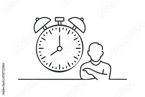 Alarm Clock with Person Icon