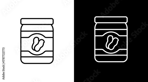 Peanut Butter   White Icon Set Design